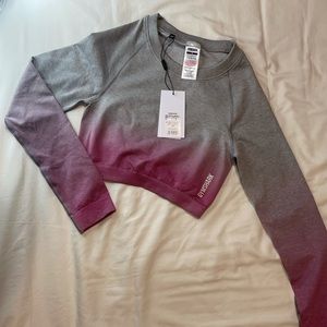 Gymshark Adapt Ombré Seamless Long Sleeve Crop Top
